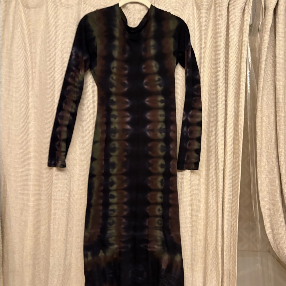 Raquel Allegra Long Sleeve Tie-Dye Dress